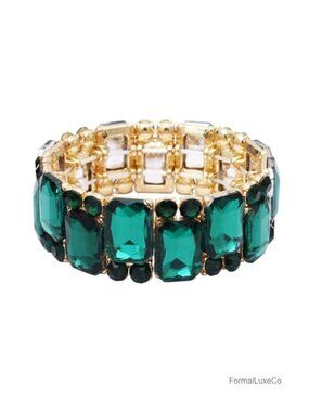 Austrian Crystal Stretch Bangle Bracelet Wedding Jewelry Bridesmaid Gift